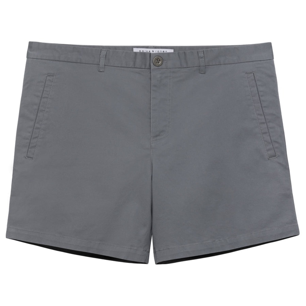 Parke & Ronen 5” inseam DARK GREY SOLID STRETCH HOLLER SHORTS size 30